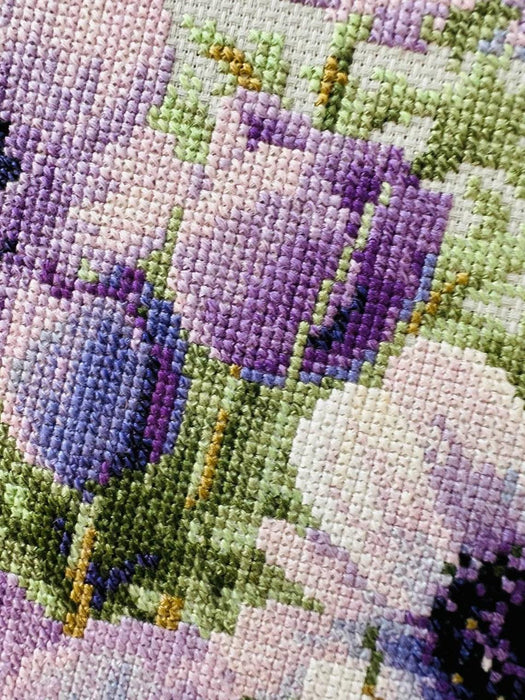 Purple Anemones 2176R Counted Cross Stitch Kit - Wizardi