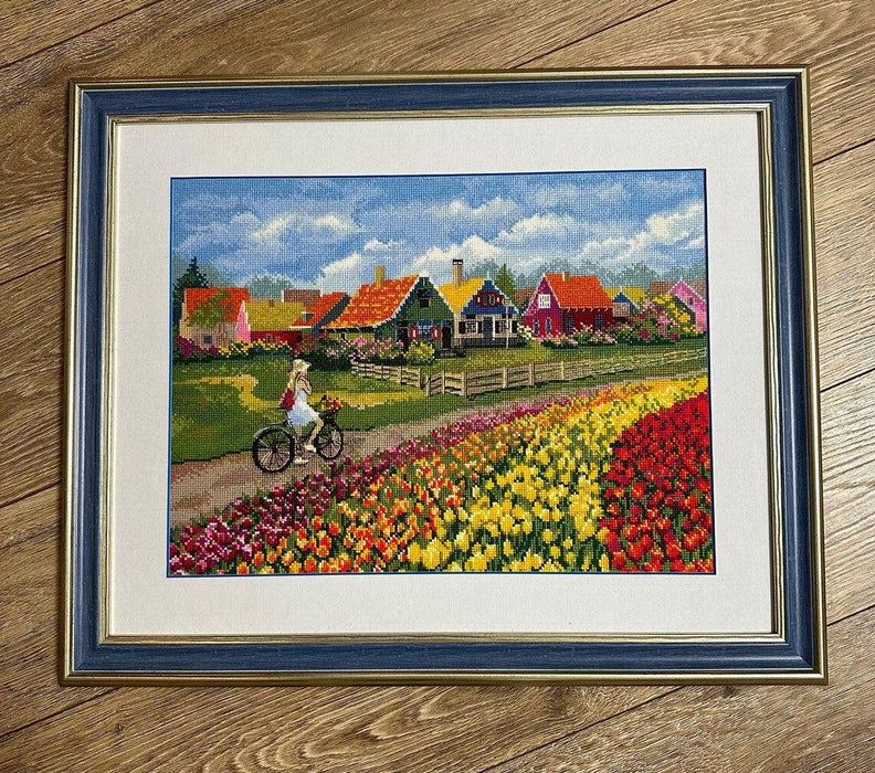 Tulip Field 2148R Counted Cross Stitch Kit - Wizardi