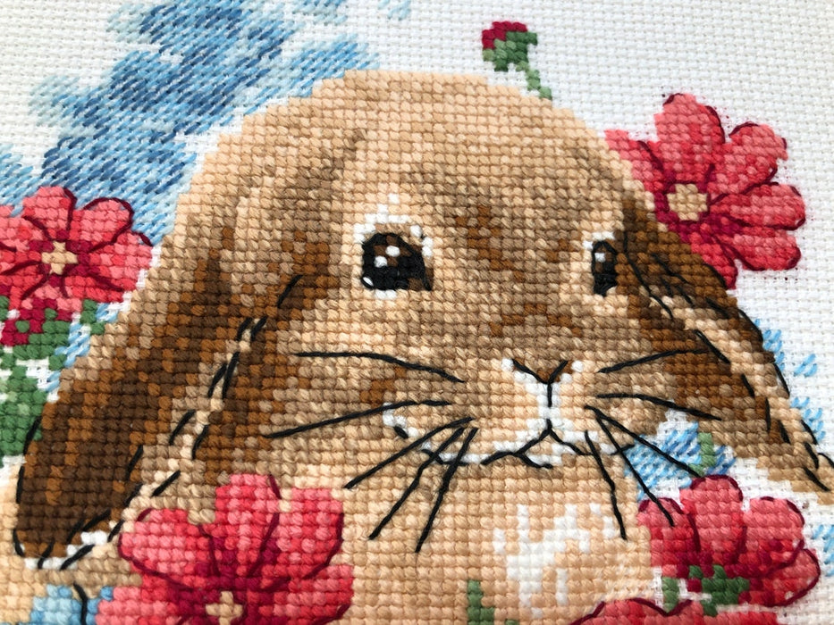 Bunny in Flowers R1986 Counted Cross Stitch Kit