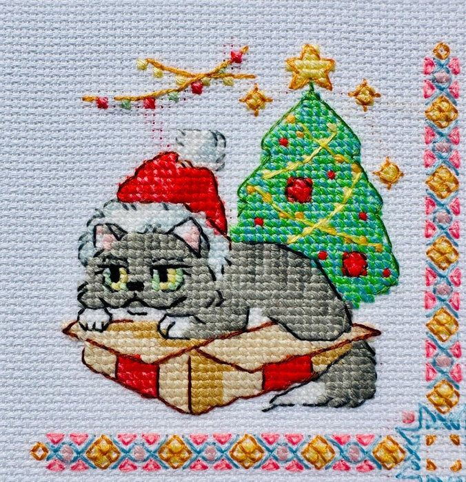 Cat Calendar 2136R Counted Cross Stitch Kit - Wizardi