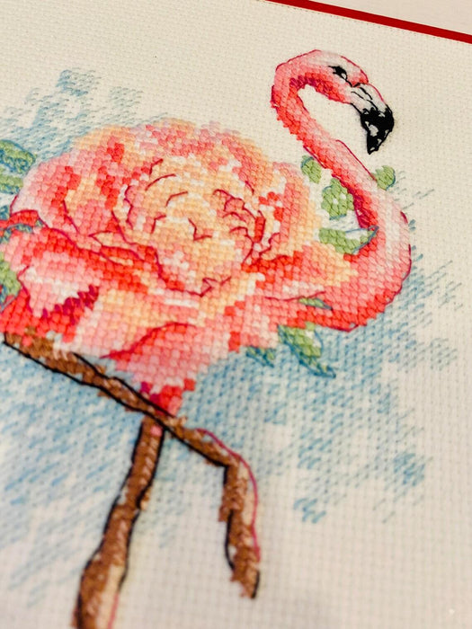 Blooming Flamingo 2117R Counted Cross Stitch Kit - Wizardi