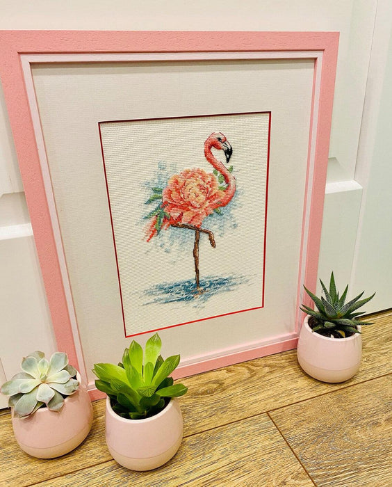 Blooming Flamingo 2117R Counted Cross Stitch Kit - Wizardi