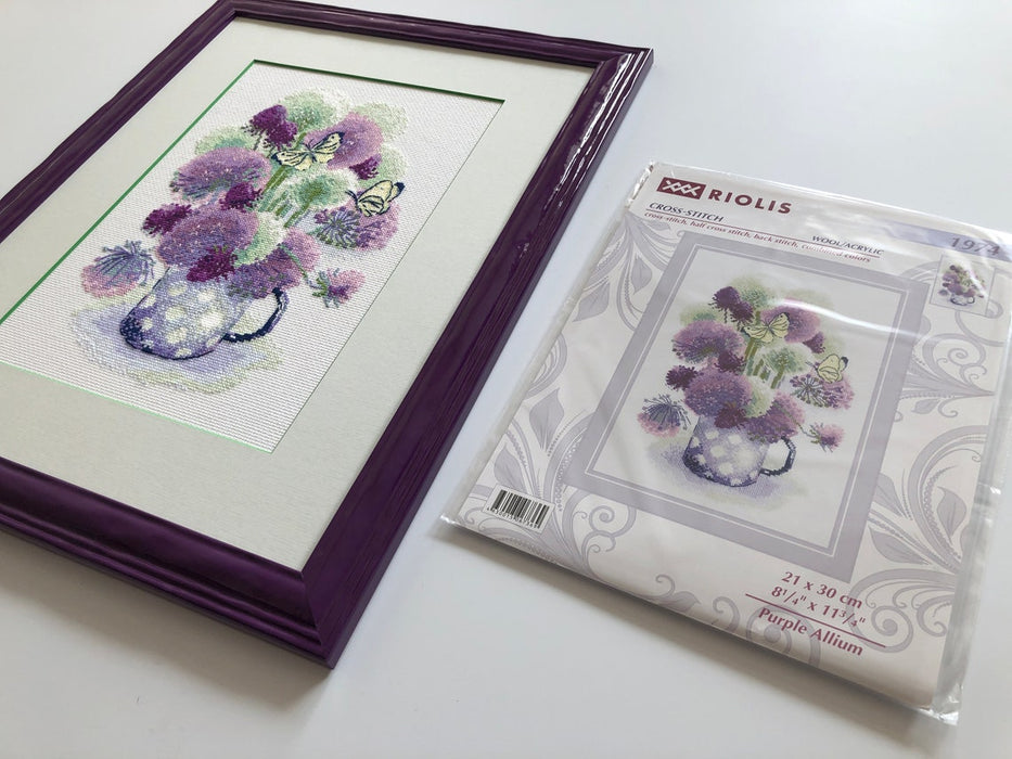 Purple Allium R1974 Counted Cross Stitch Kit