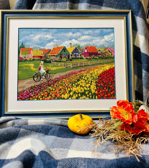 Tulip Field 2148R Counted Cross Stitch Kit - Wizardi