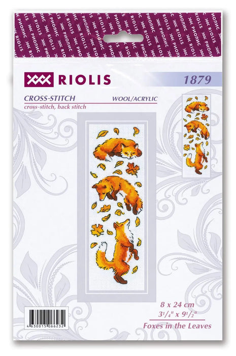 Foxes in Leaves R1879 Counted Cross Stitch Kit