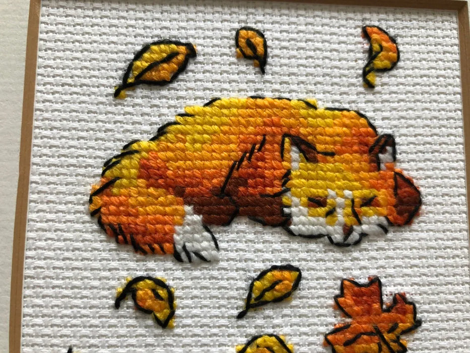 Foxes in Leaves R1879 Counted Cross Stitch Kit