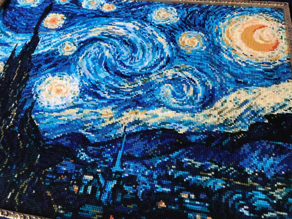 Starry Night after Van Gogh`s Painting R1088 Counted Cross Stitch Kit