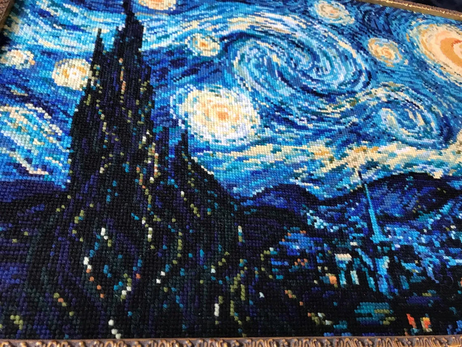 Starry Night after Van Gogh`s Painting R1088 Counted Cross Stitch Kit