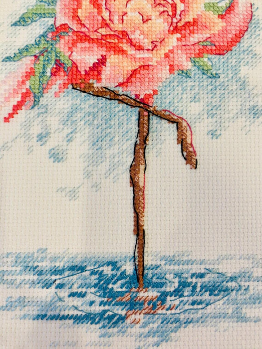 Blooming Flamingo 2117R Counted Cross Stitch Kit - Wizardi