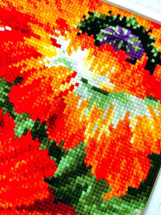 Fire Poppies R2080 Counted Cross Stitch Kit