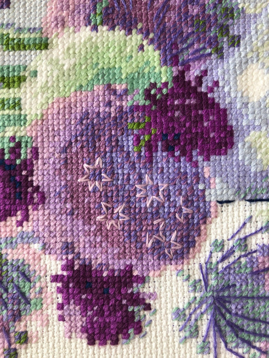 Purple Allium R1974 Counted Cross Stitch Kit