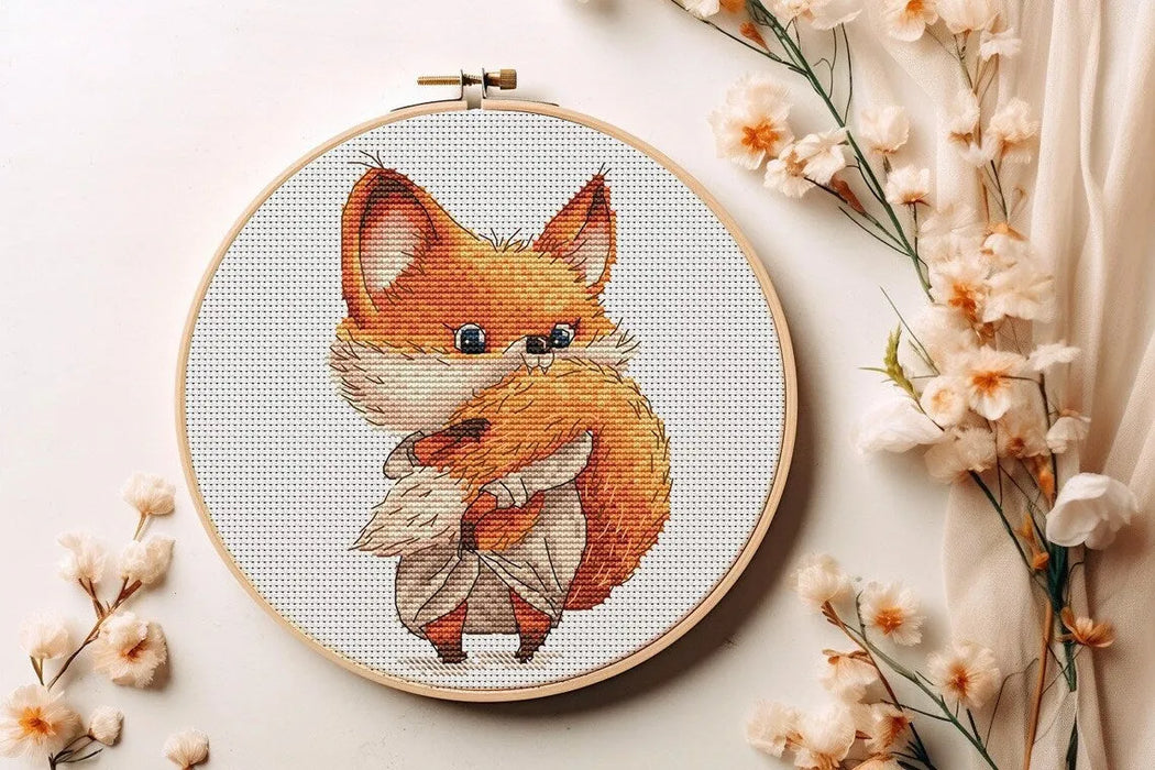 Bath Time Fox - PDF Cross Stitch Pattern