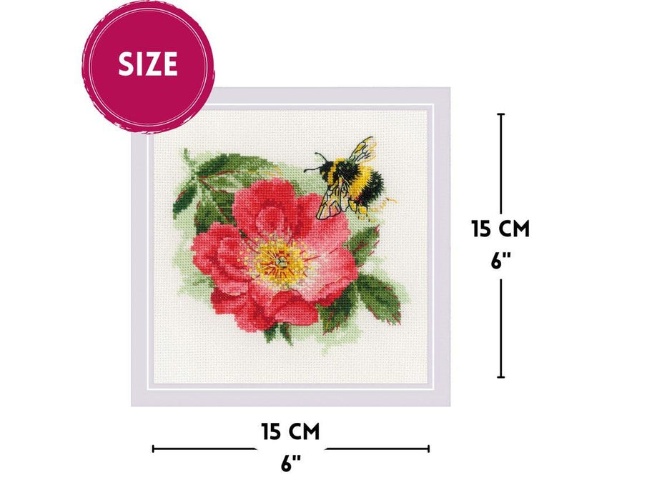 Furry Bumblebee 2210R Counted Cross Stitch Kit - Wizardi