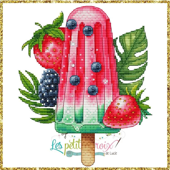 Ice Cream Watermelon - PDF Cross Stitch Pattern