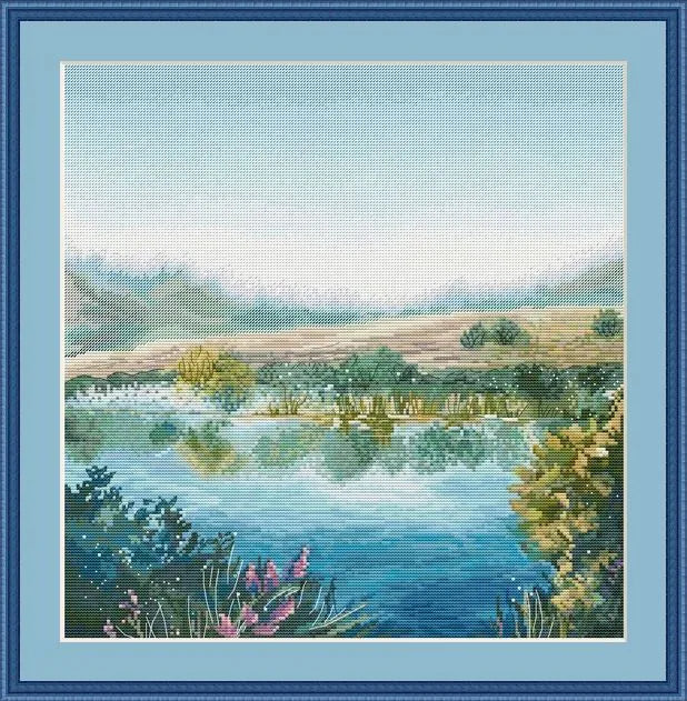 Village pond - PDF Cross Stitch Pattern