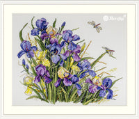 Irises K-122A Counted Cross-Stitch Kit - Wizardi