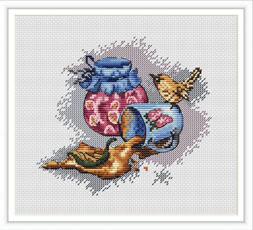 Jar of Jam - PDF Cross Stitch Pattern - Wizardi