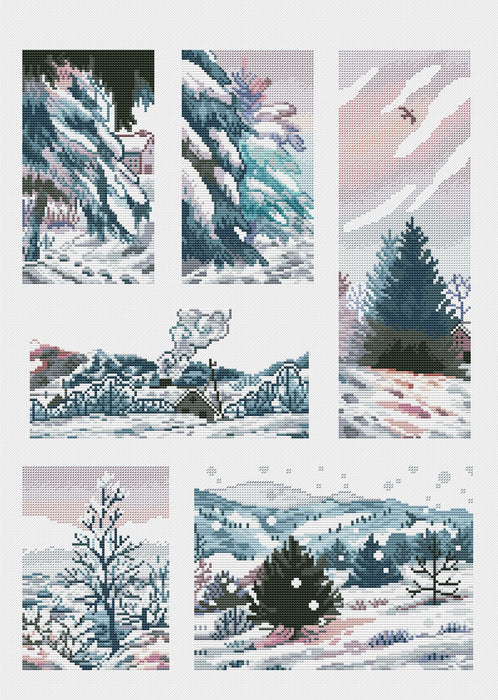 Winter. Landscapes -  PDF Cross Stitch Pattern