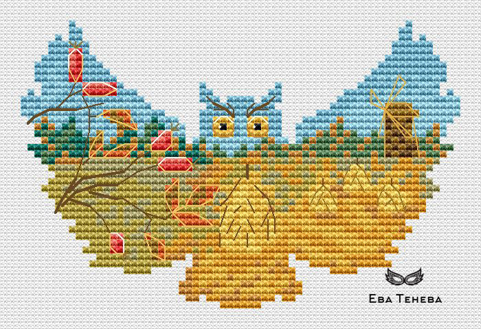 Owl. Autumn - PDF Cross Stitch Pattern