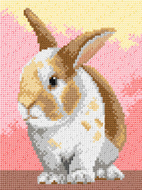 Needlepoint canvas for halfstitch without yarn Bunny 3559F