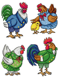 Counted Cross-Stitch Kit Poultry 8712