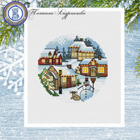 Circle. Winter City - PDF Cross Stitch Pattern