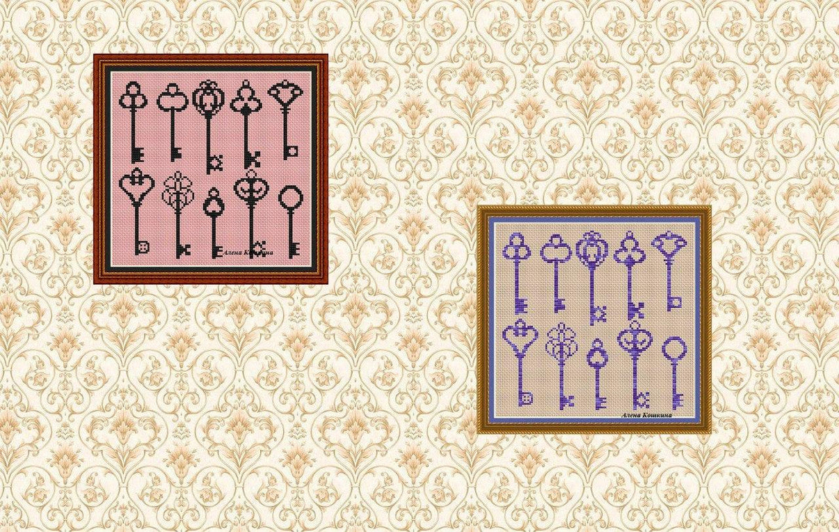 Key Holder - PDF Cross Stitch Pattern - Wizardi
