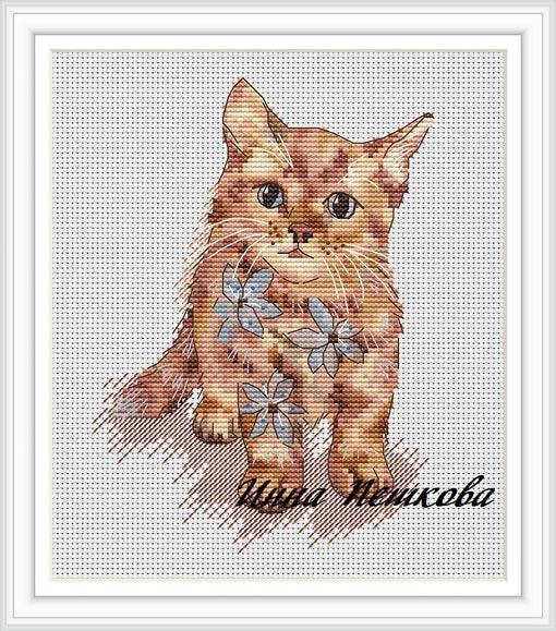 Kitten - PDF Cross Stitch Pattern - Wizardi