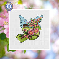 The Bird of the World. The Apple Tree is in Bloom - PDF Cross Stitch Pattern