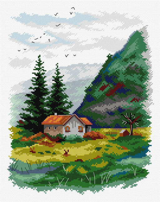 Landscape 136CS Counted Cross-Stitch Kit - Wizardi