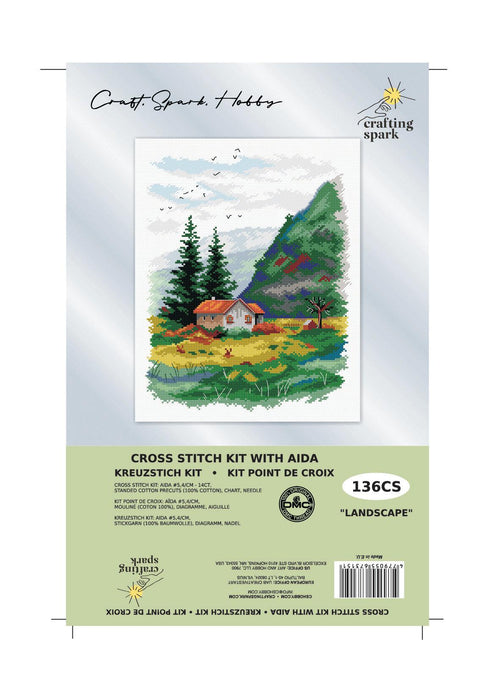 Landscape 136CS Counted Cross-Stitch Kit - Wizardi