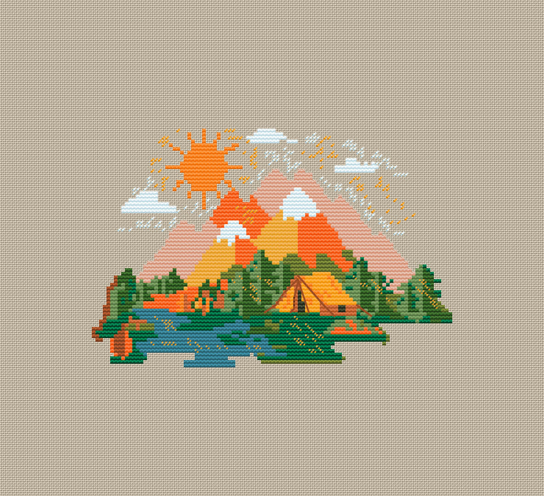 Seasons. Tourism. Autumn - PDF Cross Stitch Pattern