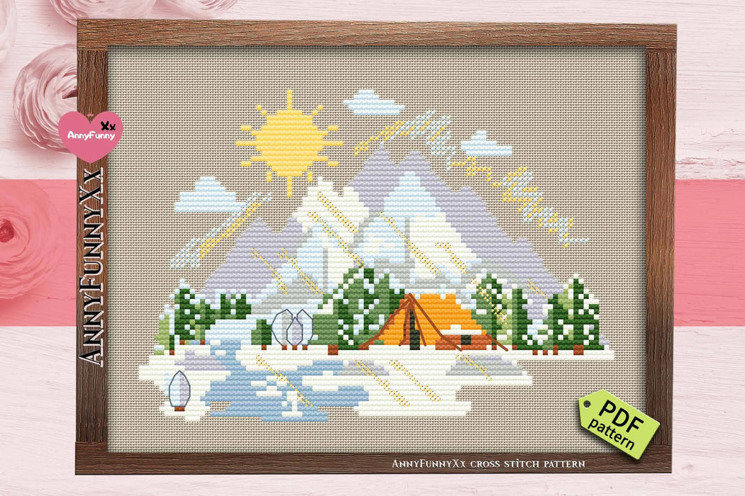 Seasons. Tourism. Winter - PDF Cross Stitch Pattern