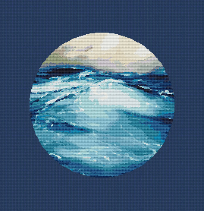 Ocean waves - PDF Cross Stitch Pattern