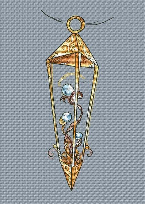 Lantern 4 - PDF Cross Stitch Pattern - Wizardi