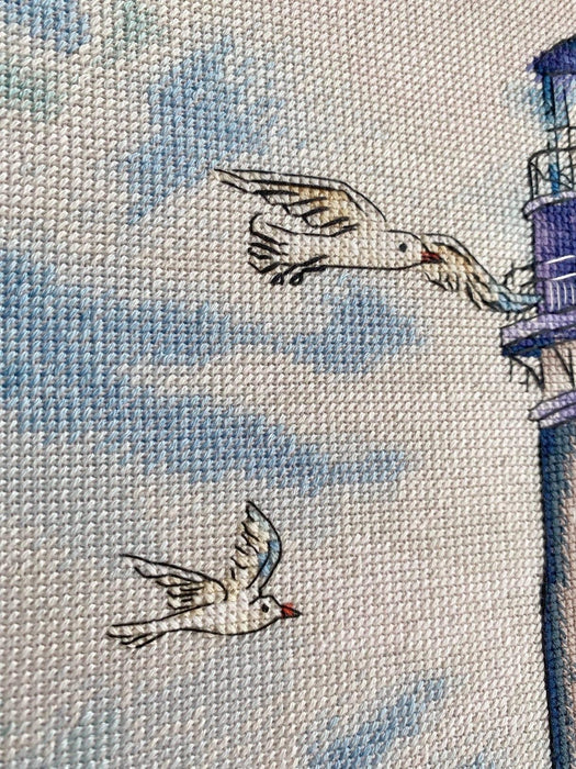 Lavender lighthouse - PDF Cross Stitch Pattern - Wizardi