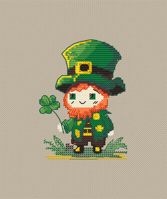 Mini Leprechaun - PDF Cross Stitch Pattern