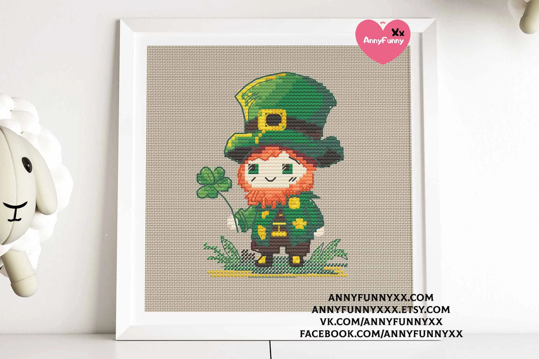 Mini Leprechaun - PDF Cross Stitch Pattern