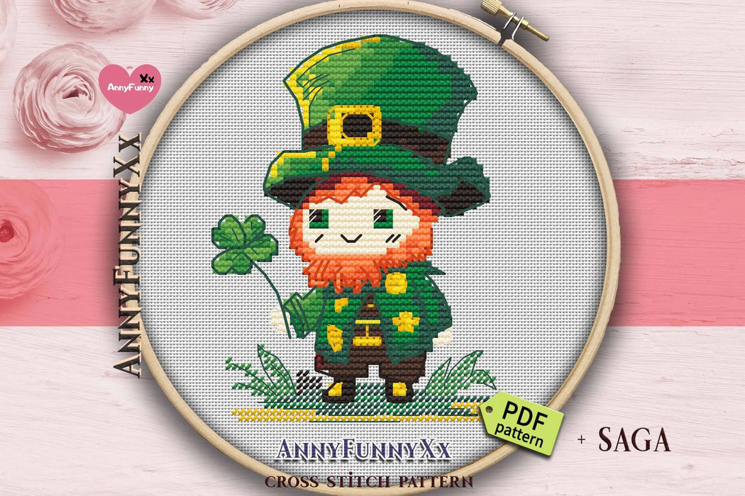 Mini Leprechaun - PDF Cross Stitch Pattern