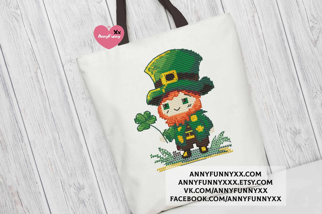 Mini Leprechaun - PDF Cross Stitch Pattern