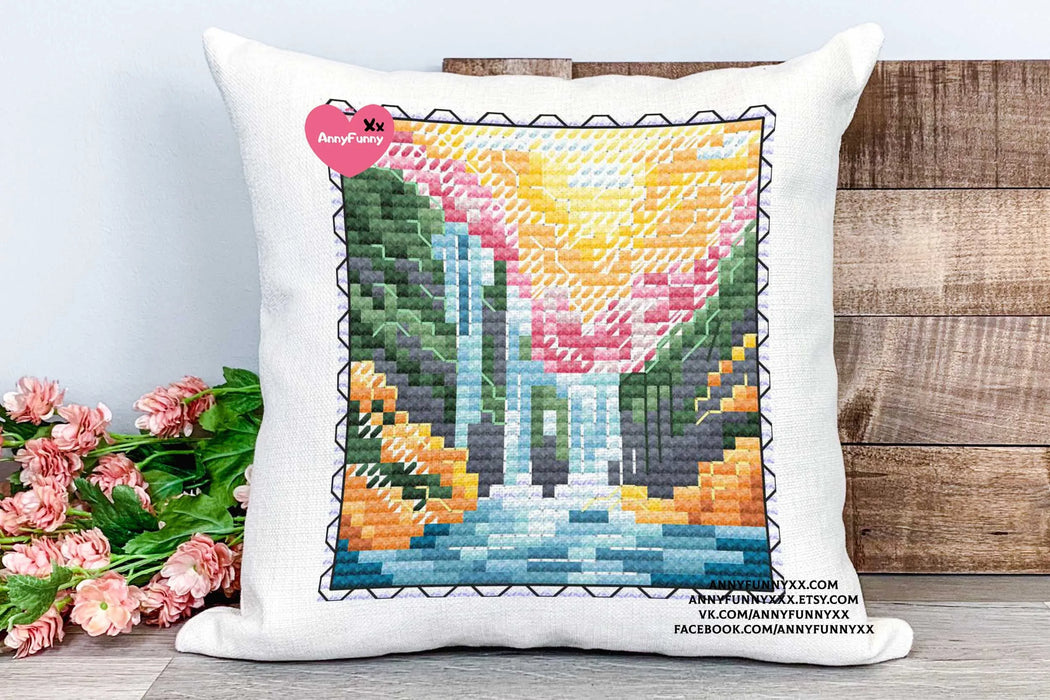 Enchanting Cascade - PDF Cross Stitch Pattern