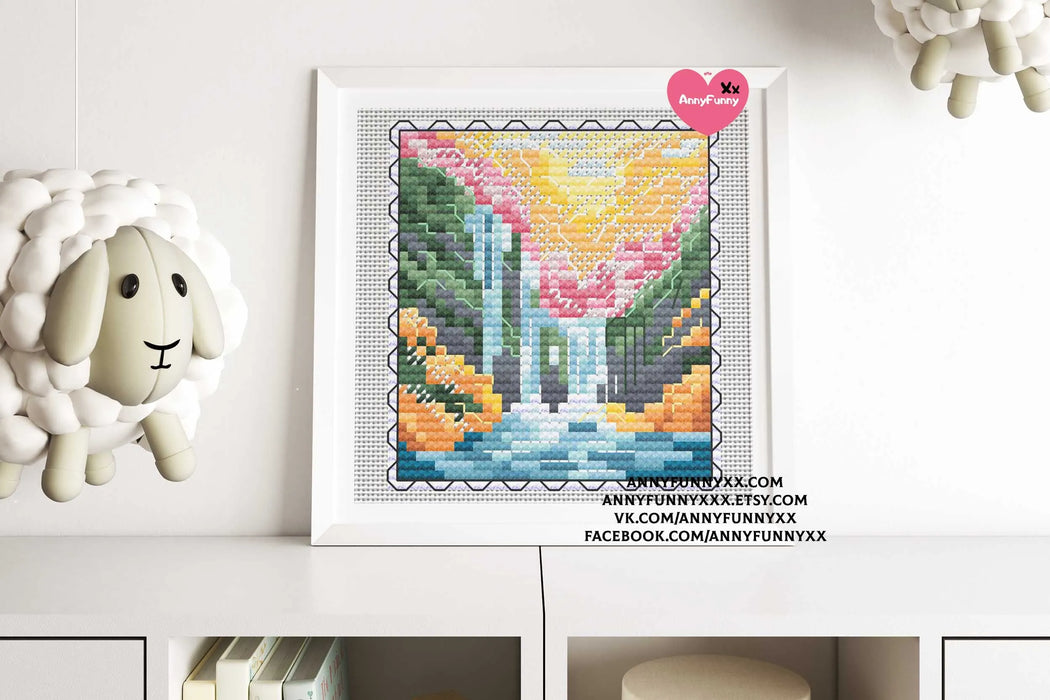 Enchanting Cascade - PDF Cross Stitch Pattern