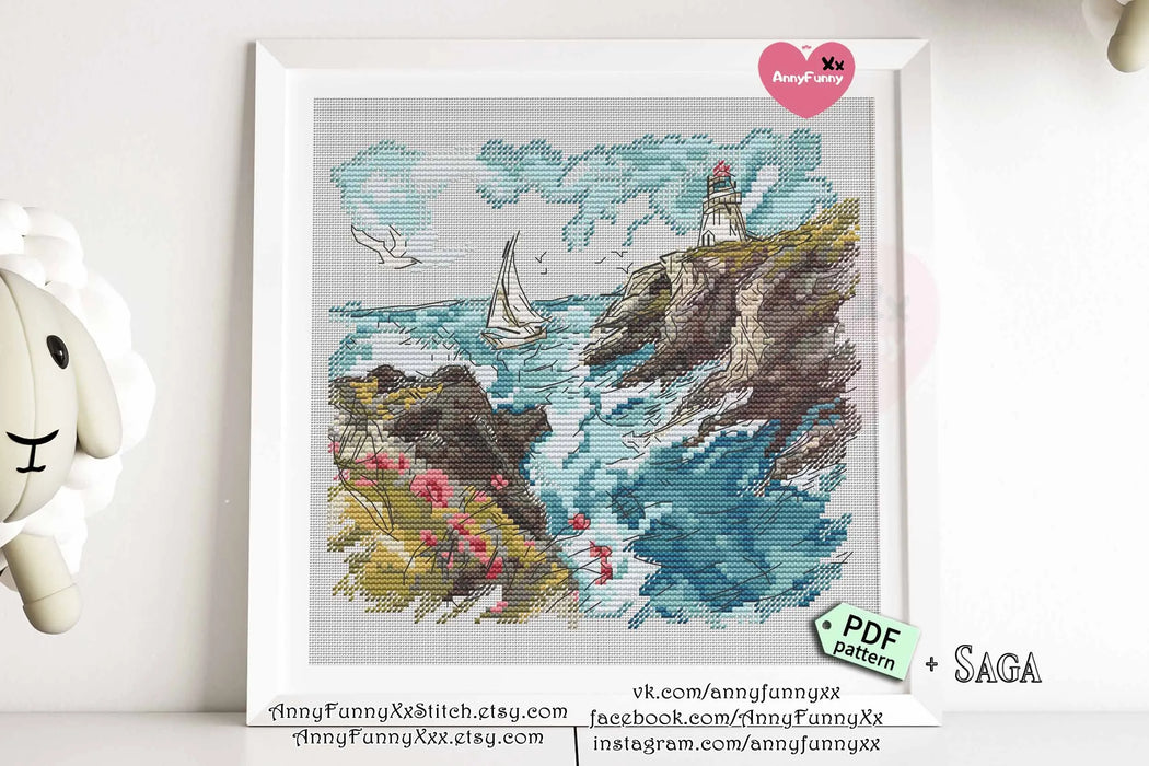 Beacon of the Sea - PDF Cross Stitch Pattern