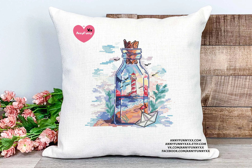 Message in a Bottle - PDF Cross Stitch Pattern