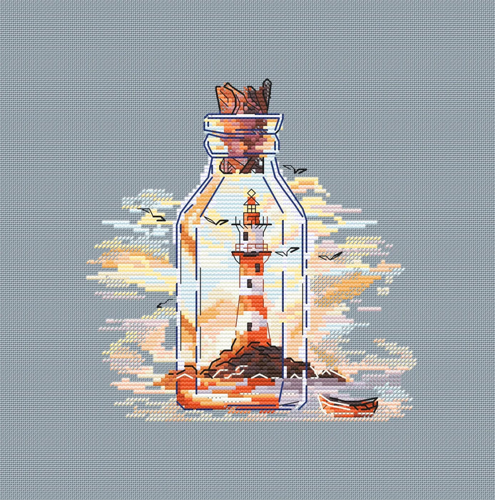 Light in Bottle - PDF Cross Stitch Pattern