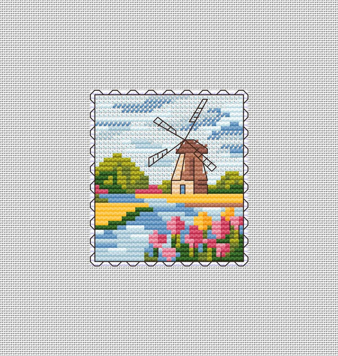 Mill brand. Mini Stamp Series - PDF Cross Stitch Pattern