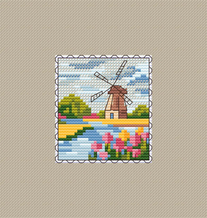 Mill brand. Mini Stamp Series - PDF Cross Stitch Pattern