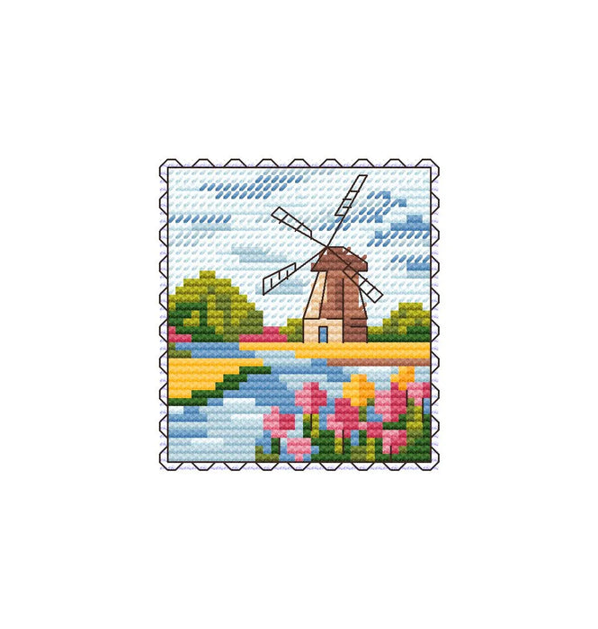 Mill brand. Mini Stamp Series - PDF Cross Stitch Pattern