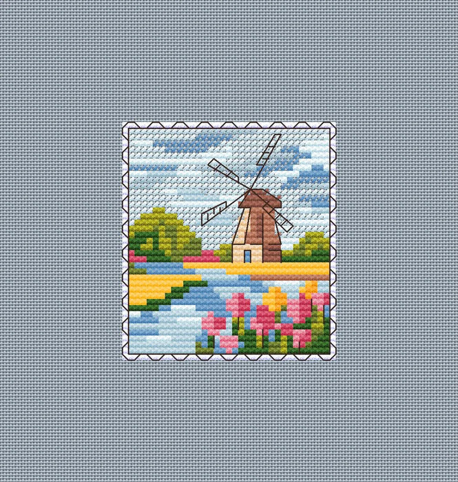 Mill brand. Mini Stamp Series - PDF Cross Stitch Pattern