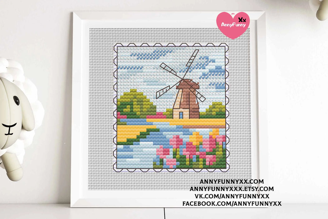 Mill brand. Mini Stamp Series - PDF Cross Stitch Pattern